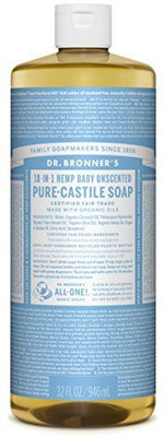 

Dr. Bronner's Fair Trade & Organic Castile Liquid Soap - (Baby Unscented)(946 ml)