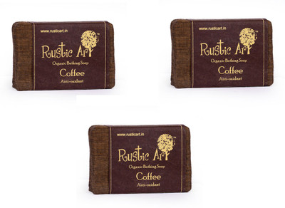 

Rustic Art Organic Coffee Soap(300 g, Pack of 3)