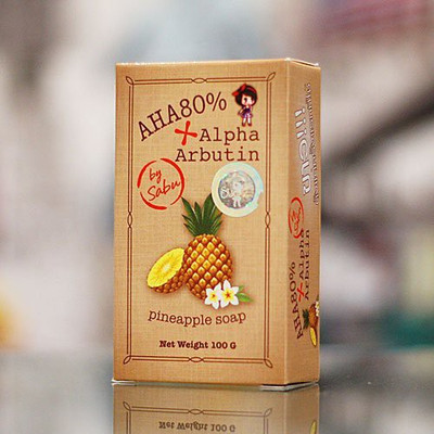 

Sabu Alpha Arbutin Skin Whitening Soap AHA 80% Skin Lightening(100 g)