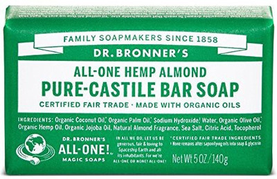 

Dr. Bronner's Magic Soaps: Pure Castile Bar Soap Almond (8 pack)(140 g)