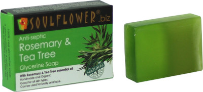 

Soulflower Anti-septic Rosemary & Tea Tree Glycerine Soap(90 g)