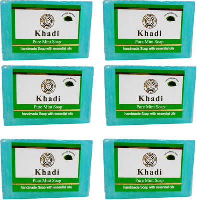 

Khadi Herbal NaturalPure Mint Soap(750 g, Pack of 6)
