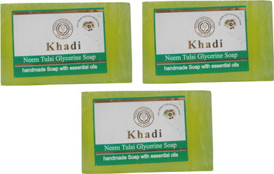 

Khadi Herbal NaturalNeem Tulsi Glycerine Soap Pack Of 3(375 g, Pack of 3)
