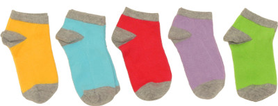 

Neska Moda Boys & Girls Solid Ankle Length(Pack of 5, Multicolor