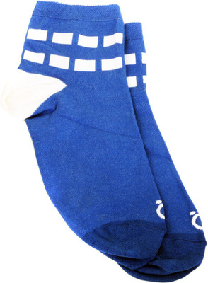 

Lefjord Men's Self Design Ankle Length, Royal blue