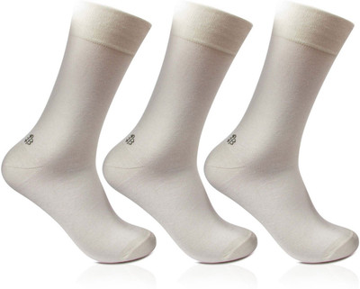 Bonjour Plain Men Self Design Mid-Calf/Crew(Pack of 3)