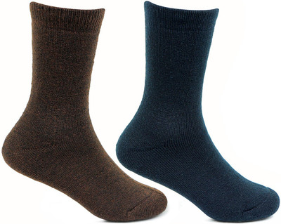 

Bonjour Boys Solid Mid-Calf/Crew, Brown;navy