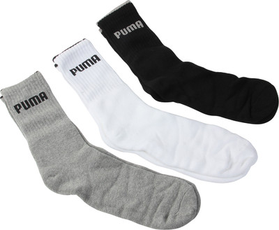Puma Men's Solid Crew Length Socks(Pack of 3) available at flipkart for Rs.175