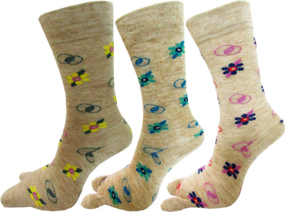RC. ROYAL CLASS Women Self Design Mid-Calf/Crew