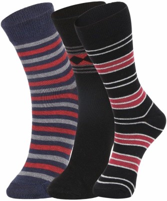 DUKK Men Striped Ankle Length