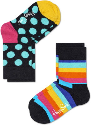 

Happy Socks Baby Boys Polka Print, Striped Mid-Calf/Crew, Black;yellow