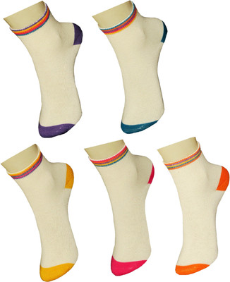 

Neska Moda Boys & Girls Solid Ankle Length(Pack of 5, Beige