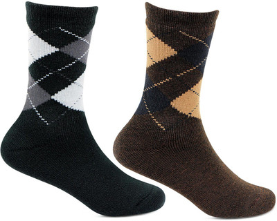 

Bonjour Boys Self Design Mid-Calf/Crew, Anthra;brown