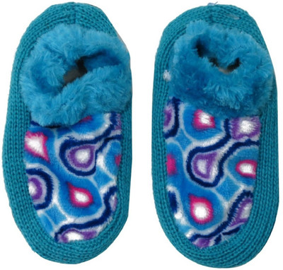 

Neska Moda Boys & Girls Geometric Print Peds/Footie/No-Show, Black;light blue