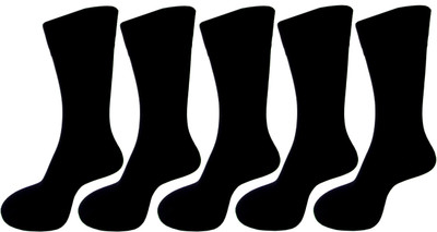 RC. ROYAL CLASS Men Solid Mid-Calf/Crew(Pack of 5)