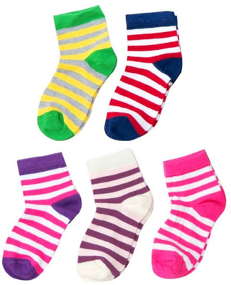 

Neska Moda Boys & Girls Striped Ankle Length(Pack of 5, Pink;red;white;yellow