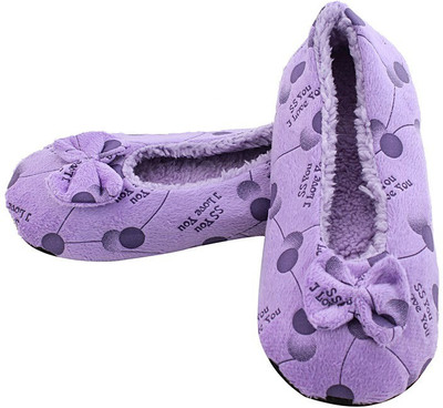 

Feather Leather Women's Printed Peds/Footie/No-Show, Purple-w