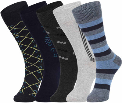 DUKK Men Solid Mid-Calf/Crew