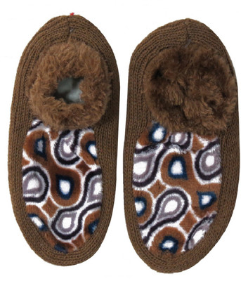 

Neska Moda Boys & Girls Geometric Print Peds/Footie/No-Show, Black;brown