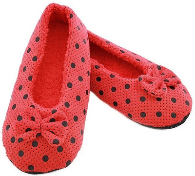 

Feather Leather Women's Printed Peds/Footie/No-Show, Red-dw