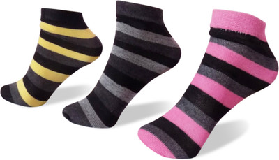 66% OFF on Rege Women's Striped Ankle Length Socks(Pack of 3) 66% OFF on Rege Women's Striped Ankle Length Socks(Pack of 3)