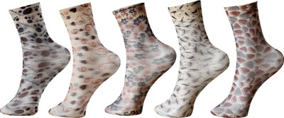 52% OFF on KHI Women Graphic Print Mid-Calf/Crew(Pack of 5) 52% OFF on KHI Women Graphic Print Mid-Calf/Crew(Pack of 5)