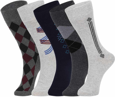DUKK Men Printed Mid-Calf/Crew