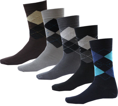 AVM Men Self Design Mid-Calf/Crew