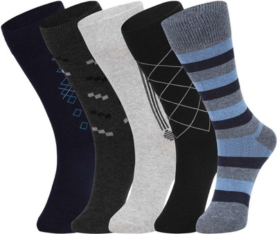 DUKK Men Solid Mid-Calf/Crew