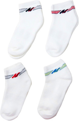 

Neska Moda Boys & Girls Solid Ankle Length(Pack of 4, Multicolor