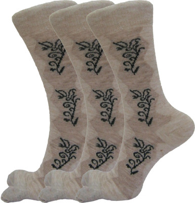 RC. ROYAL CLASS Women Self Design Mid-Calf/Crew(Pack of 3)