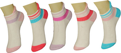 

Neska Moda Boys & Girls Solid Ankle Length(Pack of 5, Multicolor
