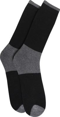 

Bs Spy Towel Lykra (Stretchable) 1 Pair Men's Striped Mid-Calf/Crew, Black