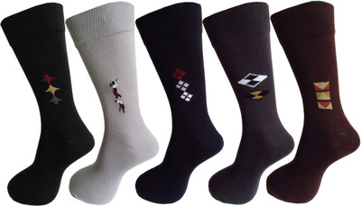 RC. ROYAL CLASS Men Self Design Mid-Calf/Crew