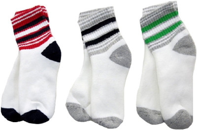 

Neska Moda Boys & Girls Striped Ankle Length(Pack of 3, Black;grey;white