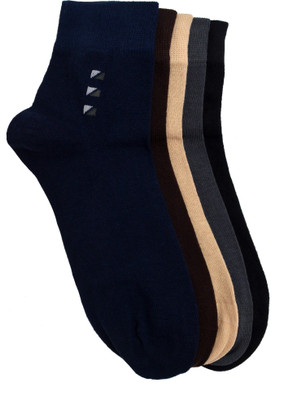 Sir Michele Men Solid Ankle Length(Pack of 5)