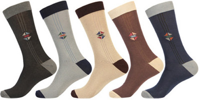 KHI Men Checkered Mid-Calf/Crew(Pack of 5)