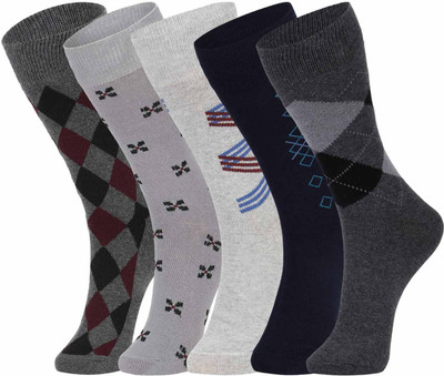 DUKK Men Printed Mid-Calf/Crew