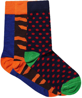 Jams Socks Men Animal Print, Polka Print, Solid Mid-Calf/Crew