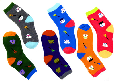 

Neska Moda Boys & Girls Solid Ankle Length(Pack of 6, Multicolor