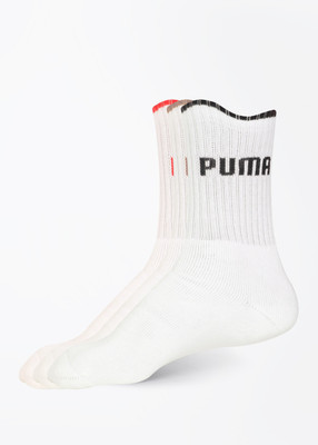 PUMA Men Solid Mid-Calf/Crew(Pack of 3)