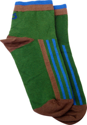 

Lefjord Men's Self Design Ankle Length, Bottle green