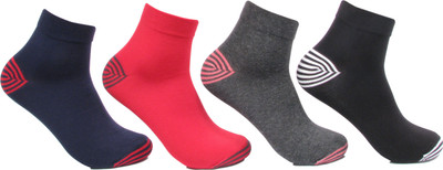 Bonjour Neon Cotton Men Self Design Ankle Length(Pack of 4) Bonjour Neon Cotton Men Self Design Ankle Length(Pack of 4)