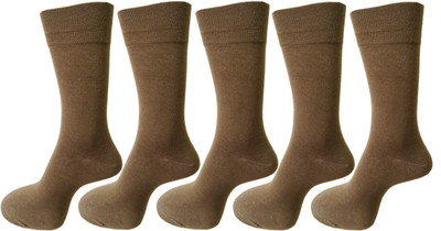 RC. ROYAL CLASS Men Solid Mid-Calf/Crew(Pack of 5)
