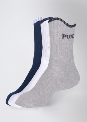 Puma Men's Solid Crew Length Socks(Pack of 3) available at flipkart for Rs.349