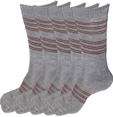 Alfa Jwala Men & Women Solid Mid-Calf/Crew(Pack of 5)