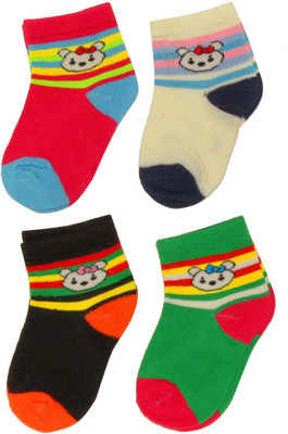 

Neska Moda Boys & Girls Striped Ankle Length(Pack of 4, Beige;black;green;red