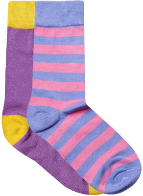 Jams Socks Women Striped, Solid Mid-Calf/Crew