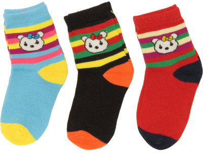 

Neska Moda Boys & Girls Solid Ankle Length(Pack of 3, Black;blue;red