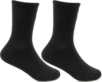 

Bonjour Boys Solid Mid-Calf/Crew, Black